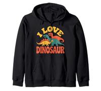 Amo Gli Amanti della preistoria dei Dinosauri Felpa con Cappuccio