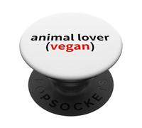 Amo gli animali e non li mangio! Animal lover team vegan PopSockets PopGrip Adesivo
