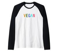 Amo Gli Animali e Non li mangio! Vegani Team Vegan Love Maglia con Maniche Raglan