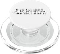 Amo gli animali e non li mangio! vegani team vegan LOVE PopSockets PopGrip per MagSafe