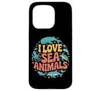 Amo gli animali marini appassionati di vita marina Custodia per iPhone 15 Pro