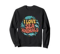 Amo Gli Animali marini Appassionati di Vita Marina Felpa