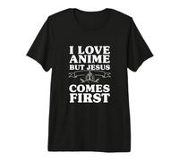 Amo Gli Anime ma Gesù Viene Prima Cristiano Maglietta Premium