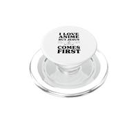 Amo gli anime ma Gesù viene prima cristiano PopSockets PopGrip per MagSafe