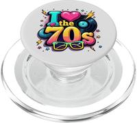 Amo gli anni '70, vinile a cassette, vintage, Nostalgia, anni '70 PopSockets PopGrip per MagSafe