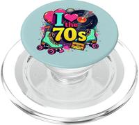 Amo gli anni '70, vinile a cassette, vintage, Nostalgia, anni '70 PopSockets PopGrip per MagSafe