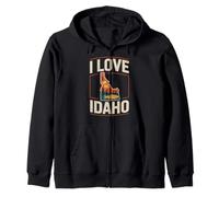 Amo gli appassionati della natura della foresta dello stato dell'Idaho Felpa con Cappuccio