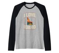Amo gli appassionati della natura della foresta dello stato dell'Idaho Maglia con Maniche Raglan