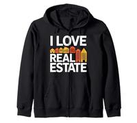 Amo Gli Appassionati di alloggi immobiliari Felpa con Cappuccio