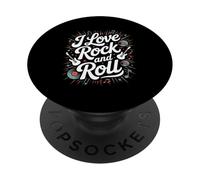 Amo gli appassionati di musica rock and roll PopSockets PopGrip Adesivo