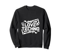 Amo Gli Appassionati di Musica Techno Felpa