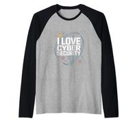 Amo gli appassionati di sicurezza informatica Maglia con Maniche Raglan