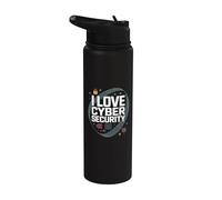 Amo gli appassionati di sicurezza informatica Stainless Steel Insulated Water Bottle