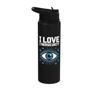 Amo gli appassionati di tecnologia della sicurezza informatica Stainless Steel Insulated Water Bottle