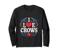 Amo gli appassionati di uccelli a cuore di corvo Maglia a Manica