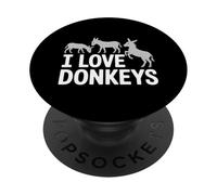 Amo gli asini, divertente umorismo sugli animali PopSockets PopGrip Adesivo