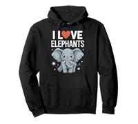 Amo gli elefanti Simpatici amanti degli animali Felpa con Cappuccio