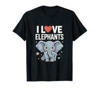 Amo gli elefanti Simpatici amanti degli animali Maglietta
