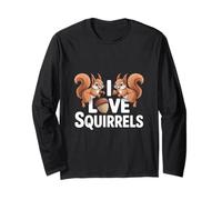 Amo gli scoiattoli Simpatici amanti degli animali Maglia a Manica