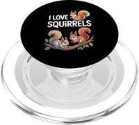 Amo gli scoiattoli Simpatici amanti degli animali PopSockets PopGrip per MagSafe