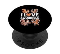 Amo gli scoiattoli Simpatico amante degli animali PopSockets PopGrip Adesivo