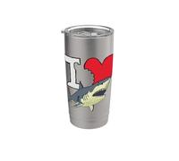 Amo gli squali Bicchiere termico in acciaio inox doppia parete