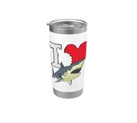 Amo gli squali Bicchiere termico in acciaio inox doppia parete