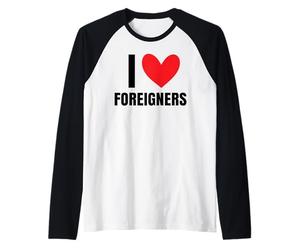 Amo Gli stranieri immigrati Diritti Umani Xenofobia diversa Maglia con Maniche Raglan