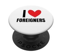 Amo gli stranieri immigrati Diritti umani Xenofobia diversa PopSockets PopGrip Adesivo