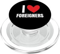 Amo gli stranieri immigrati Diritti umani Xenofobia diversa PopSockets PopGrip per MagSafe