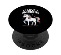 Amo gli unicorni Rainbow Fantasy Fun PopSockets PopGrip Adesivo
