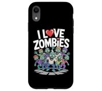 Amo gli zombi con i personaggi dei cartoni animati Custodia per iPhone XR