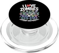 Amo gli zombi con i personaggi dei cartoni animati PopSockets PopGrip per MagSafe