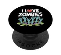 Amo gli zombie Creepy Undead Rising Hands PopSockets PopGrip Adesivo