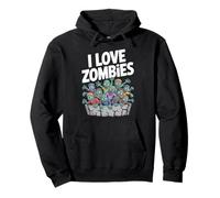 Amo Gli Zombie Graphic Undead Horde Felpa con Cappuccio