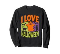 Amo Halloween Ghostly Cats Bats Fun Felpa