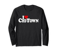 Amo Heart Chi-Town Chicago Illinois Maglia a Manica
