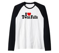 Amo Heart Twin Falls Idaho Maglia con Maniche Raglan