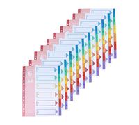 AMO HERMOSO 10 set Divisori per Raccoglitori ad Anelli a4, 1-6, Formato A4, Indice Multiforo per Archiviazione Documenti per Ufficio Scuola Casa