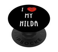 Amo Hilda Nome Divertente PopSockets PopGrip Adesivo