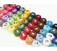 Amo Hilos 54 colori set taglia 8 filo di cotone perlato per ricamo all'uncinetto artigianale smocking applique 5 grammi palla 43 metri di lunghezza