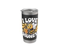 Amo Honey Cute Bee Entusiast Art Bicchiere termico in acciaio inox doppia parete