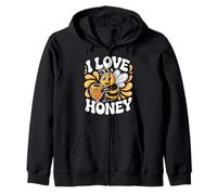 Amo Honey Cute Bee Entusiast Art Felpa con Cappuccio