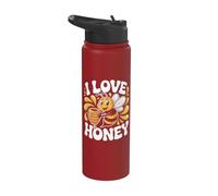 Amo Honey Cute Bee Entusiast Art Stainless Steel Insulated Water Bottle