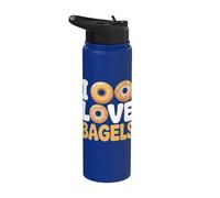 Amo i bagel Fun Foodie Expression Stainless Steel Insulated Water Bottle