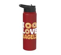 Amo i bagel Fun Foodie Expression Stainless Steel Insulated Water Bottle