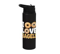 Amo i bagel Fun Foodie Expression Stainless Steel Insulated Water Bottle