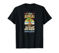 Amo i bonsai ma Gesù viene prima, divertente cristiano Maglietta