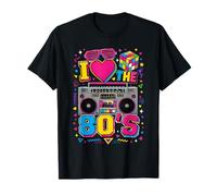 Amo i Boombox retrò degli Anni '80 Nostalgia Classic Throwback Maglietta