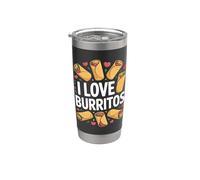 Amo i Burritos Taco Wrap Cuisine Bicchiere termico in acciaio inox doppia parete